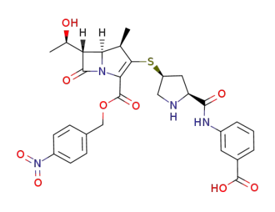 (4-nitrophenyl)methyl (4R,5S,6S)-3-[[(3S,5S)-5-[[(3-carboxyphenyl)amino]carbonyl]-3-pyrrolidinyl]thio]-6-[(1R)-1-hydroxyethyl]-4-methyl-7-oxo-1-azabicyclo[3,2,0]hept-2-ene-2-carboxylate